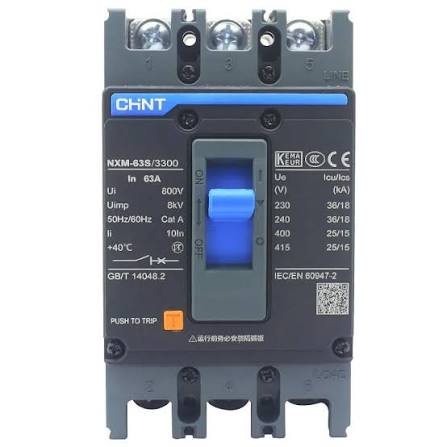 CHINT MCCB 63A 3 POLE BLACK