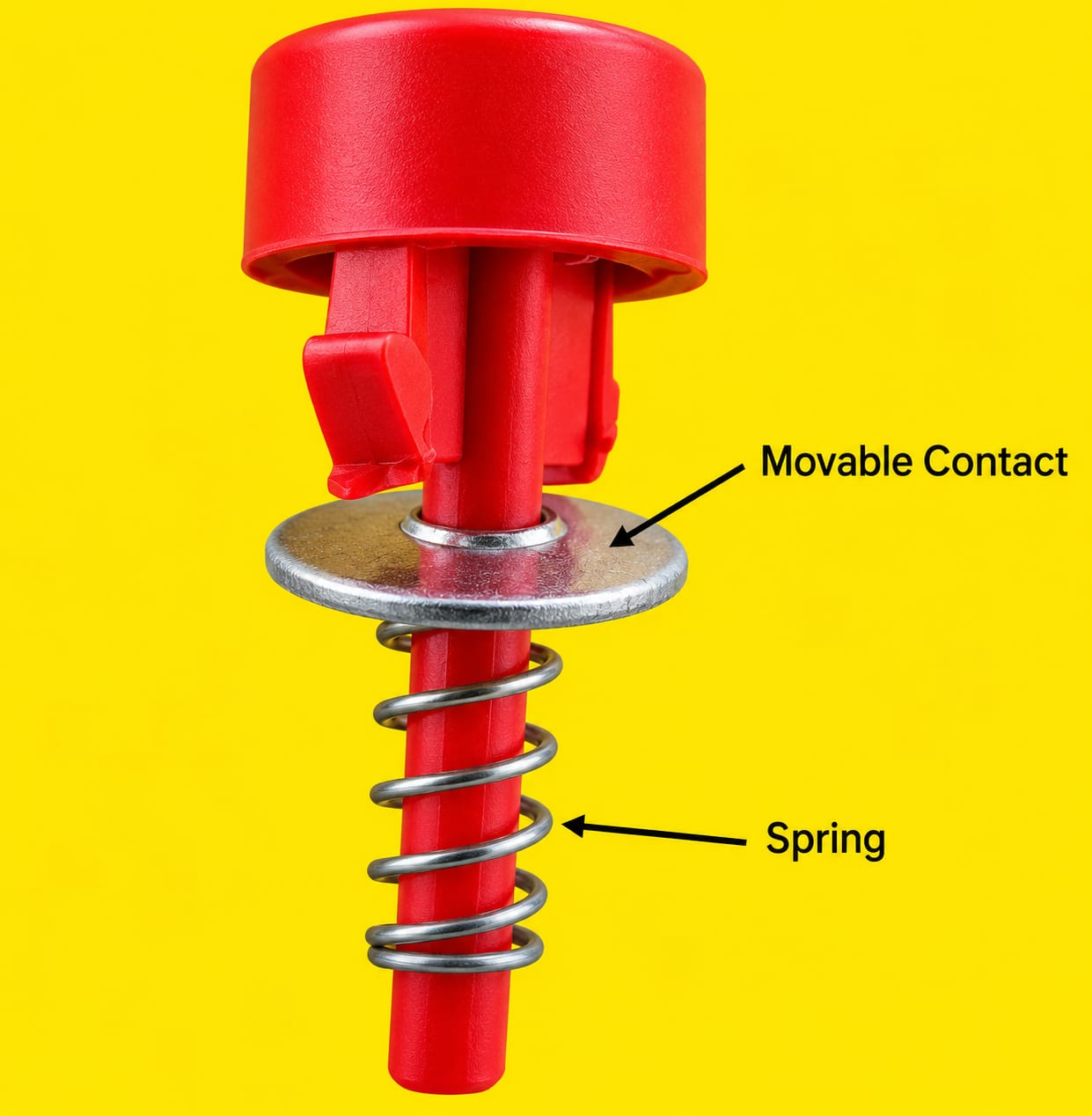 PUSH BUTTON WITH SPRING